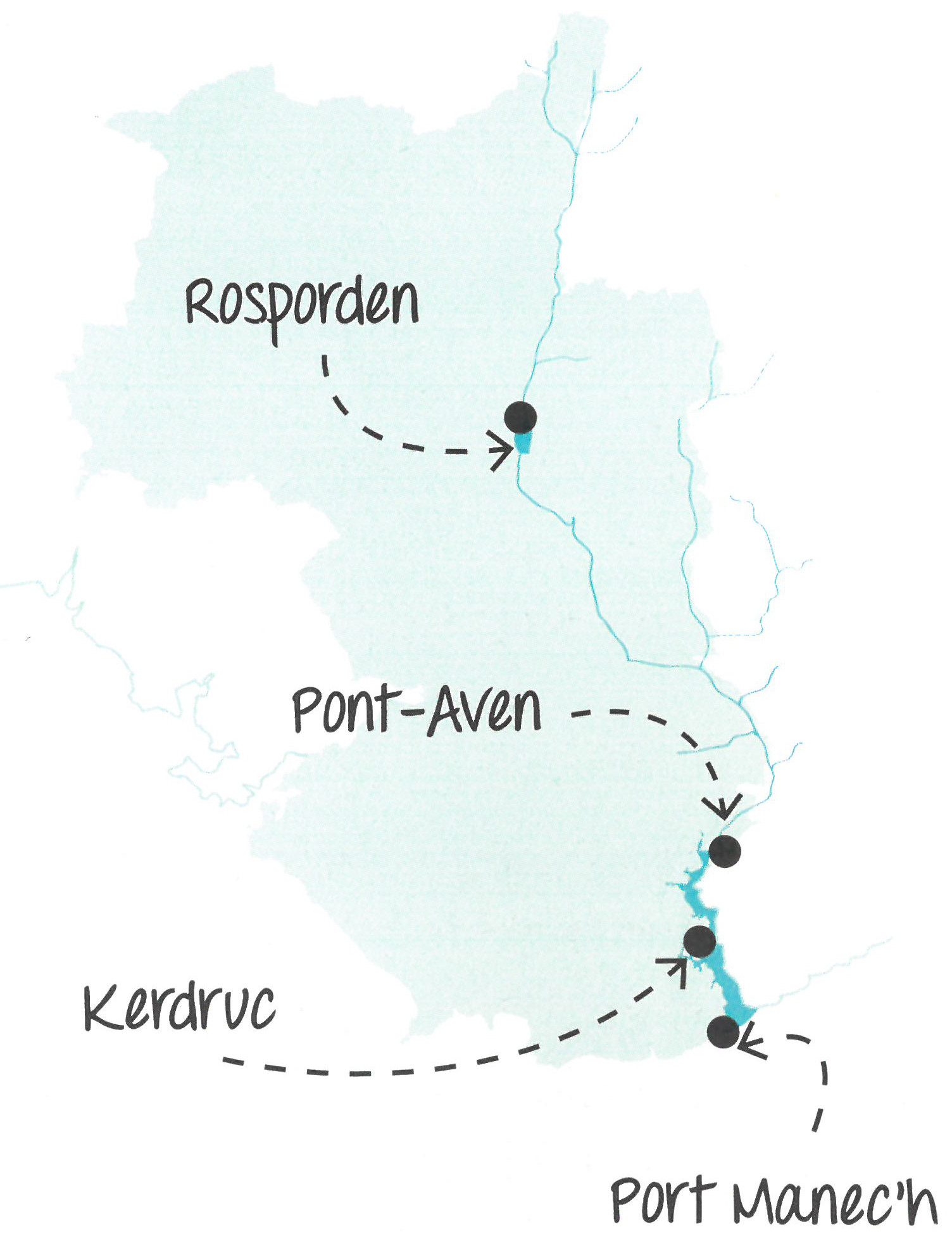 Carte du Pays de Pont-Aven